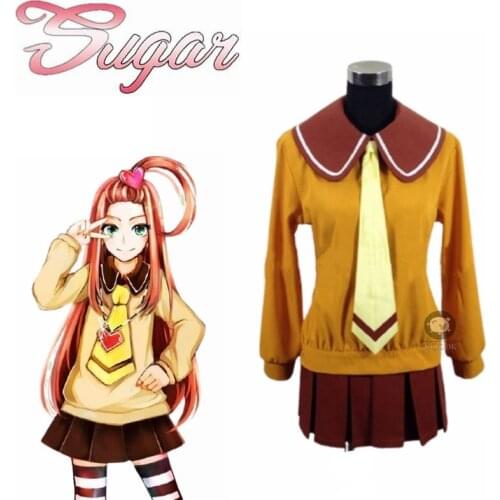 Anime Sugar Sugar Rune Chocolat Meilleure/Chocolat Kato Uniform Cosplay Costume Dress Halloween Christmas Costumes for Women
