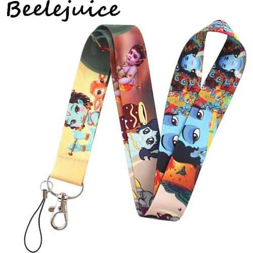 Krishna Keychain Lanyards Id Badge Holder ID Card Pass Gym Mobile Phone Badge Holder Key Strap Webbings Ribbons