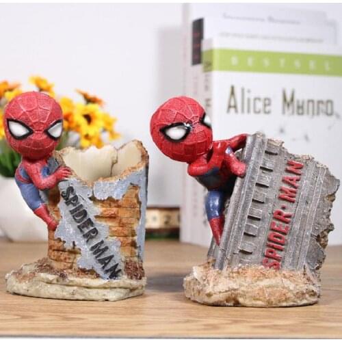 Disney Spiderman Pen Holder Creative Adult/student Stationery Desktop Storage Resin Pen Container Brush Pot Home/office Supplies