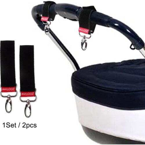 2pcs/ Baby Hanger Baby Bag Stroller Hooks Pram Rotate 360 Degree Cart Hook Accessories Mommy Bag Clip Baby Pram Hanging Straps
