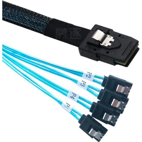 Mini SAS 36P SFF-8087 to SATA 7P Hard Disk Data Sync Server Breakout Cable Cord Computer Cables & Connectors переходник