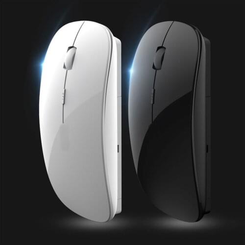 Kebidumei New 2 In 1 Wireless Dual Mode Bluetooth 5.0 + 2.4Ghz Mouse 1600 DPI Ultra-thin Ergonomic Portable Optical Mice For PC
