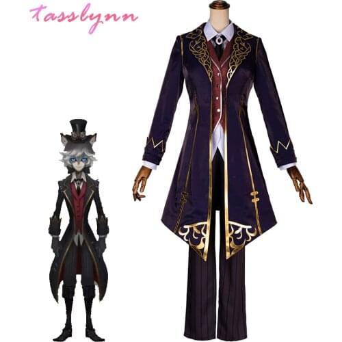 Game Anime Identity V Photographer Joseph Desaulniers Gentleman Suit Man Cosplay Costume Shirt + Vest + Coat Halloween Costume