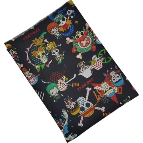 Beautiful Black Skull Cotton Fabric Sea Thief KIng Skull Printing Cloth Patchwork Sewing Material Diy Young Shirt Clothing Dress
