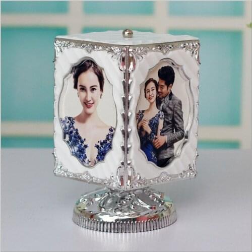 CREATIVE ROTATING MUSIC PHOTO FRAME EUROPEAN STYLE WEDDING PICTURES DISPLAY FRAME VINTAGE HOME DIRECTOR