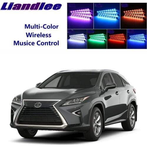 LiandLee Car Glow Interior Floor Decorative Seats Ambient Neon light For Lexus RX 270 300 350 400 450h Facelif 2012~2019