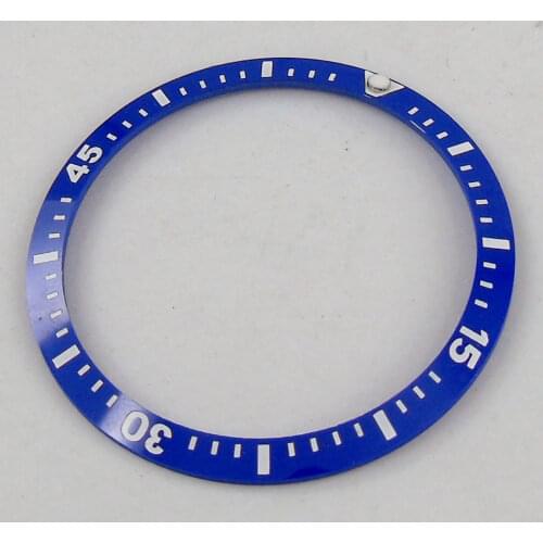 41MM Blue Ceramic Bezel Luminous Dot White Marks Watch Bezel Fit Insert Automatic Movement Mens Watch