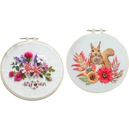 2x Floral Embroidery Kit Chinese Traditional Cross Stitch Threads Kits