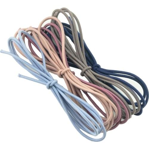 5Pack Mixed Round Rubber Cord Hair Rope DIY Hair Ties Bows Ponytail Holder