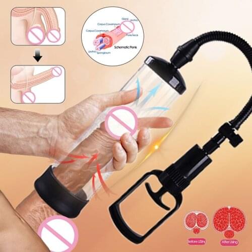 Penis Pump Penis Vacuum Enlarger Sex Shop Extender Masturbator Ejaculation Delay Vibrators Sex Toys For Man Adults Sex Products