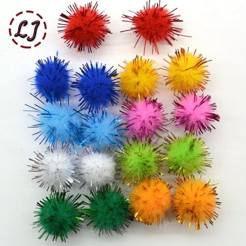 New 30pcs/lot 20mm mixed color polyester pom pom ball for garment home christmas party carft decoration DIY accessories material