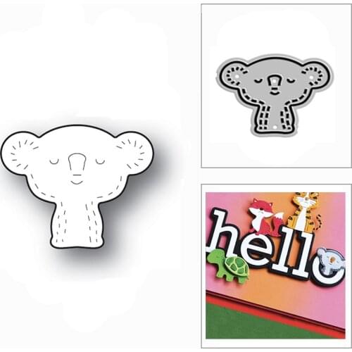 New Christmas Koala Animal Friends 2020 Metal Cutting Dies for DIY Scrapbooking Decorative Embossing and Card Making No Stamps