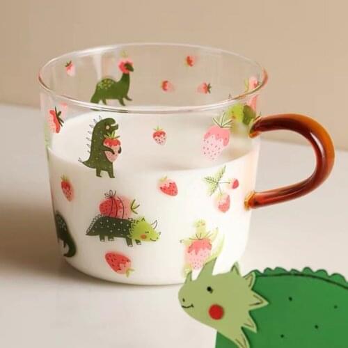 Очки для рыбалки Jarra Glass Mug Cup Breakfast Heat-Resistant Drinking Water Borosilicate Household Milk Cute шнурок для очков