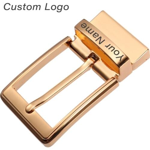 Personalized Pin Leather Belt Buckle Custom Engraved Name Logo Mens Belt Head Zinc Alloy Waistband Buckles Needle Belt Heads