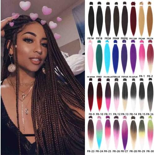 CLong Braided hair Kanekalon pre-stretched hair extension hot water suit synthetic fiber braided texture hair extension