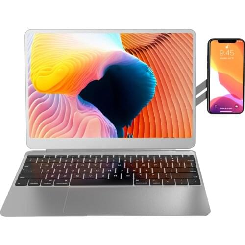 2 in 1 Laptop Expand Stand Desktop Notebook Holder For iPhone X XS Samsung Xiaomi Phone Support For Macbook Air Pro Accessories