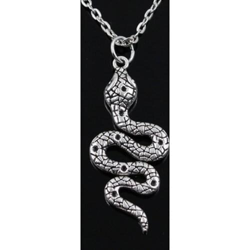New Fashion Snake Cobra Pendants Round Cross Chain Short Long Mens Womens Silver Color Necklace Jewelry Gift
