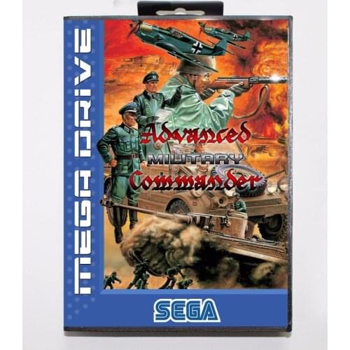 Advanced Military Commander 16 bit MD Game Card With Retail Box For Sega Megadrive / Genesis