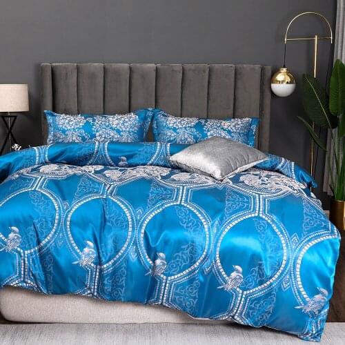 Nordic Duvet Cover Set Palace Jacquard Scenic Pattern 3Pcs Bedclothes Quilt Cover No Sheet Single Double Queen King Bedding Sets