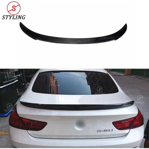 F06 Carbon Fiber Spoiler V Style For BMW Gran Coupe 6 series Carbon Fiber Rear trunk spoiler wing 2012 2013 2014 2015 2016 2017
