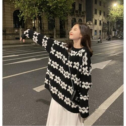Sweater 2020 Autumn And Winter Printing Korean Version Loose Casual Thick Harajuku Style Pullover Jersey Mujer En