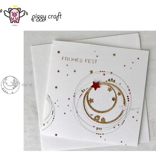 Piggy Craft metal cutting dies cut die mold Star house tree bow ring Scrapbook paper craft album card punch knife art cutter die