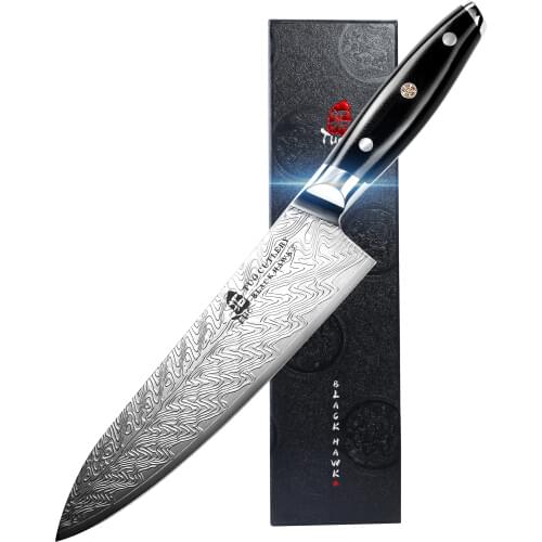 TUO Chef Knife - Kitchen Knives 8-inch High Carbon Stainless Steel - Pro Chefs Vegetable Meat Knife with G10 Full Tang Handle