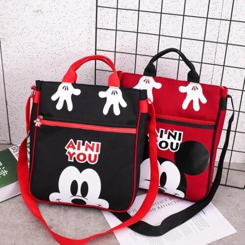 Disney princess lady Mickey mouse handbag women messenger bag shoulder bag Nylon High capacity shoulder bag cartoon shopping bag
