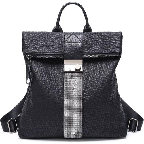 New Arrival Fashion Genuine Leather Womens Backpacks for Teenage Girls Book School Bag Supplies Female Ladies Mochilas Feminina