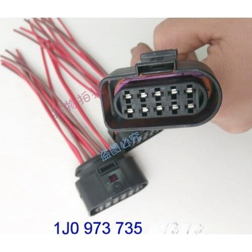 1PCS Car HeadLight Headlamp Plug Pigtail Connector Wiring Cable Adapter 1J0973735 For AUDI A3 C6 A6