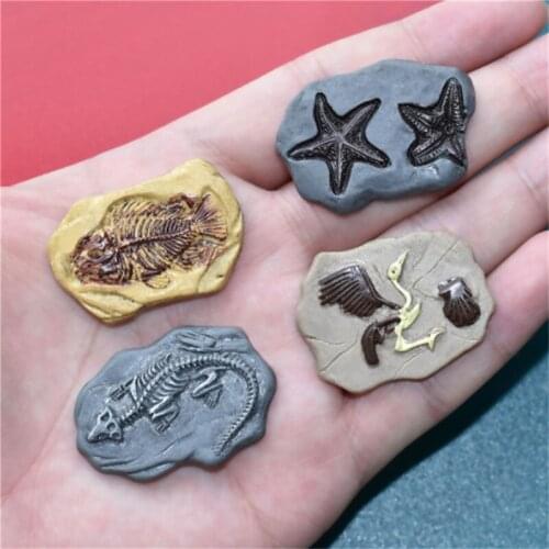 10Pcs Resin dinosaur fossil Boy Gift Mix Colorful pet Dinosaurs Flatback Cabochon Hair Scrapbook DIY Decor Home Figurine Crafts