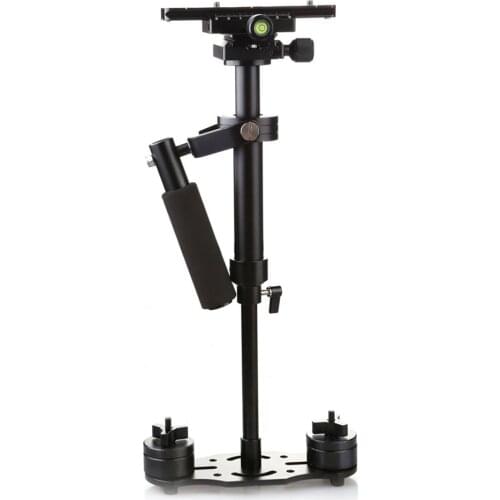 15.7in/40cm Aluminum Alloy Handheld Stabilizer with 1/4 3/8inch Screw Quick Shoe Plate with Bubble Level for Canon Sony Nikon