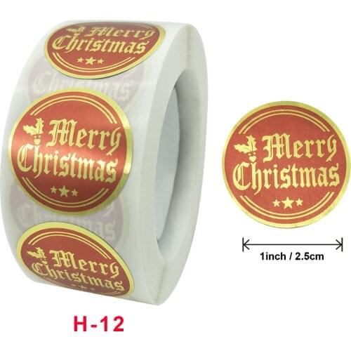 SNOWFLAKE Merry Christmas LETTER Stickers Scrapbook 500pcs Sealing Label Stickers For Party DIY Packaging Stationery Stickers