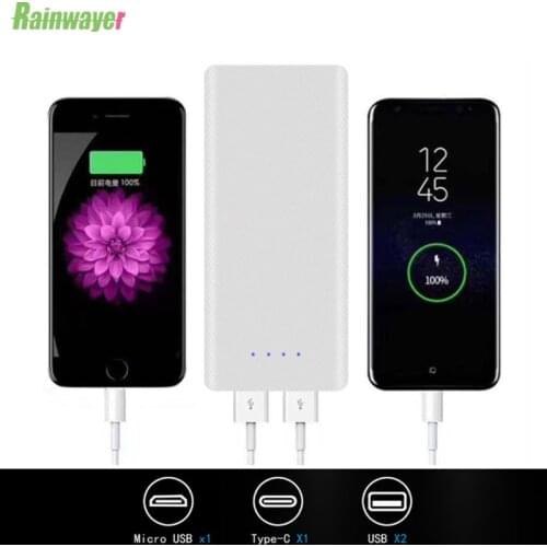 5V 18650 Power Bank Box Case DIY Dual USB Battery Shell 18650 Battery Case with LED Light Charging Box For USB Type C Phone