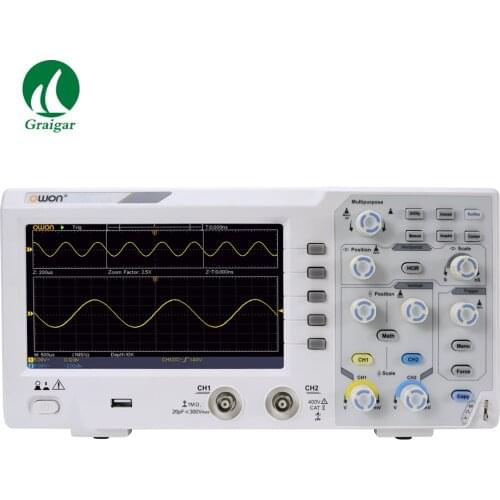 OWON SDS1102 Digital Storage Oscilloscope 100MHz 1GS/s 2 Channels