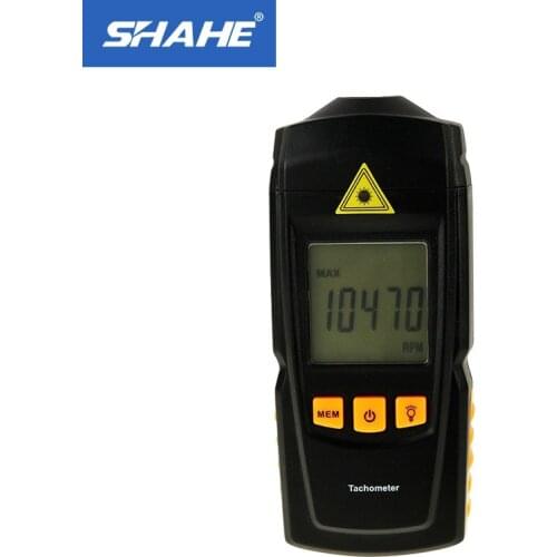 SHAHE Digital Tachometer Electronic Tachometer with Laser Point Speed Measuring Instruments