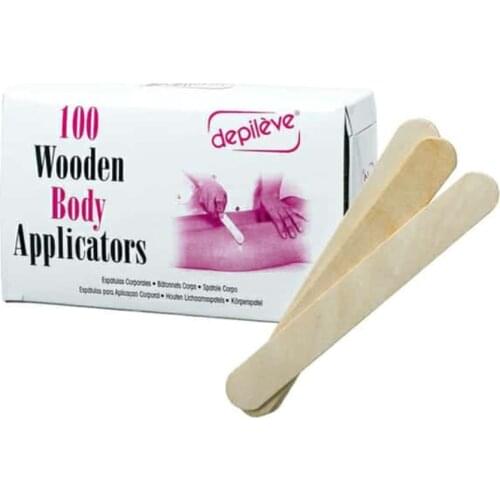 DEPILEVE Depil Body Spatulas Wooden Body Applicators 100 'Original Product' Body Care, Epilation, Fluff, Bristle waxing Spatula