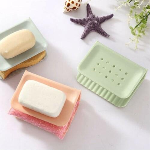 Box Double Layer Bathroom Stand Drain Water Home Wall Soap Dish Basket Kitchen