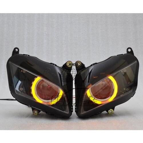 Motorcycle Headlight Assembly For Honda F5 CBR600RR 07-12 Xenon HID Projector Headlamp LED Yellow Angel Red Demon Eyes DRL Lamp
