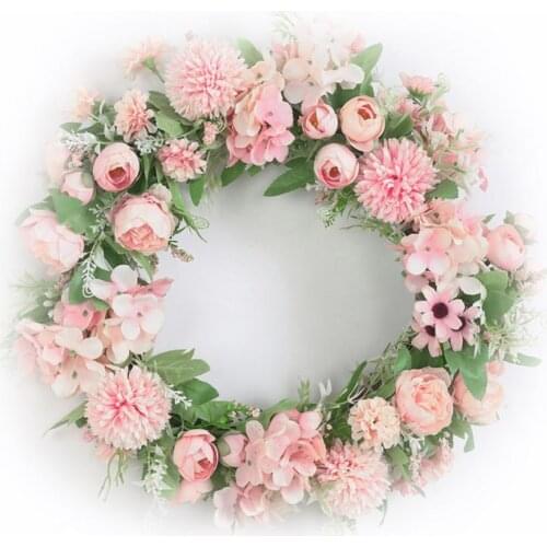 60% Hot Sale Artificial Wreath Door Wall Wreath Decoration Wwedding Party Fake Flower Decoration Wall Hanging Ball Flower