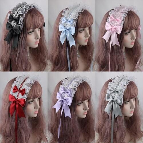 Lolita Lolita Hair Band Daily Life Versatile Lo Mother SOFT Girl Bow Headdress Can Take a Angel Handle