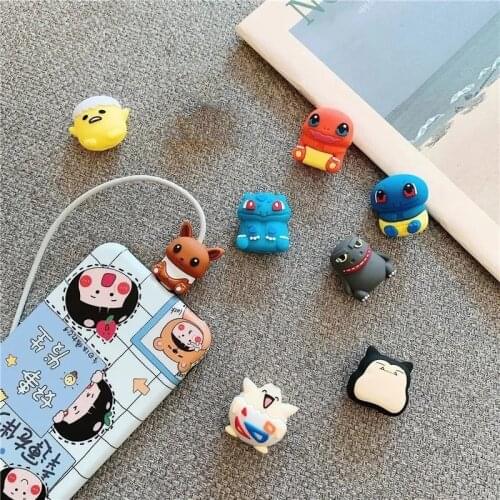 Cute Cord Cable Bite Cartoon Animal Usb Charging Cable Bite Phone Charger Cable Protector Saver for Iphone Data Line Protection