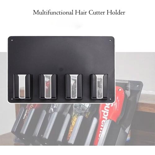 Multi-purpose Hair Cutter Holder Storage Rack Professional Heat Resistant Barber Tools Hairbrush Stand Wall Mounted Bracket