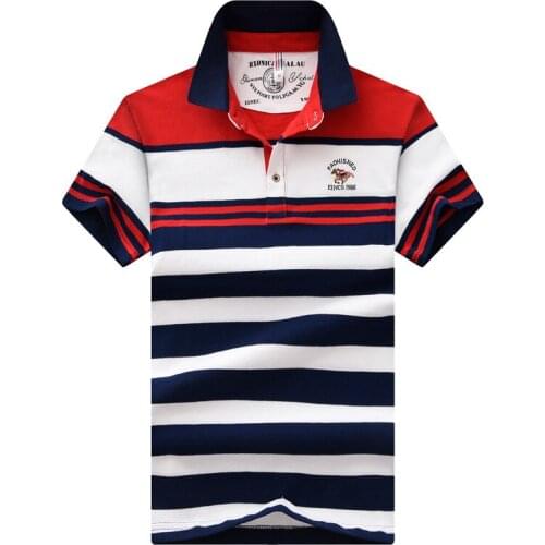 2021 New Mens Polo Shirts Short Sleeve Summer Men Clothing Fashion Striped Fit Slim Casual Lapel Polo Shirt Men Top Tees