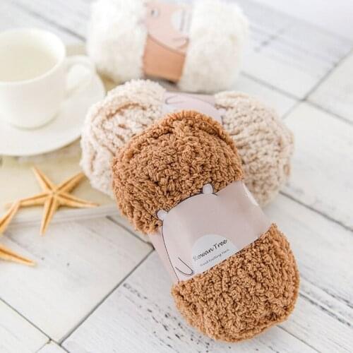 50g/Ball Soft Hand Knitting Woven Yarn DIY Velvet Coral Fluffy Wool Yarn Baby Scarf Sweater Crochet Hand Knitting Thick Line