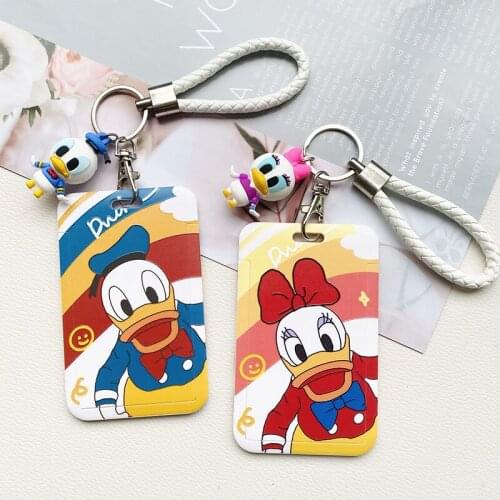 Disney cute couple cartoon card set student meal card package campus certificate cover bus subway card protective cover