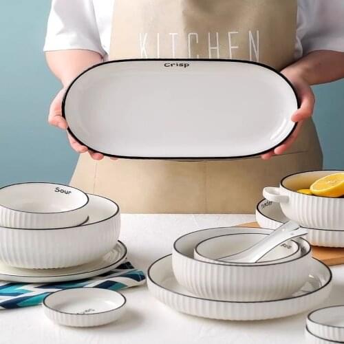 Plate Dinnerware Dishes Assiettes De Table Louça Assiette Platos Bowls And Plates Dinner Set Dish Ceramic Tableware Pratos