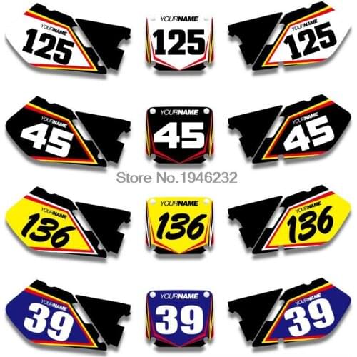 NICECNC Custom Number Plate Background Graphics Sticker & Decal For Suzuki RM125 RM250 1996 1997 1998 RM 125 250