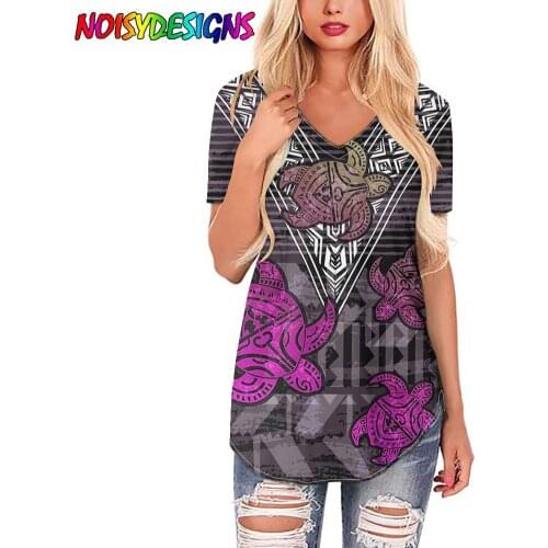 NOISYDESIGNS Women T Shirt Personality Tribal Turtle Print Tshirt Summer Short-sleeve Harajuku Womens T-shirt Tee Female Tops