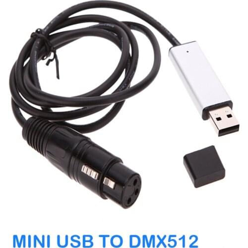 USB to DMX Interface Adapter Controller DMX512 Computer Stage-Lighting Control USB A male Metal Shell to Din 3pin Female Adapter